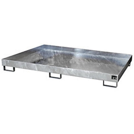 Regalwanne L2150xB1300xH225mm Stahlbl.verz.o.Gitterrost 240l BAUER