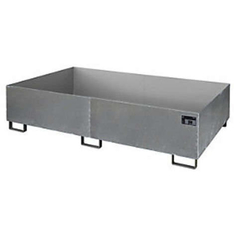 Regalwanne L2150xB1300xH505mm Stahlbl.verz.o.Gitterrost 1000l BAUER