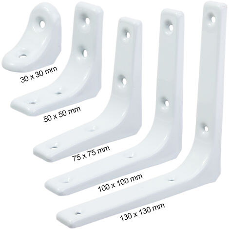 Regalwinkel in weiss 50 x 50 mm