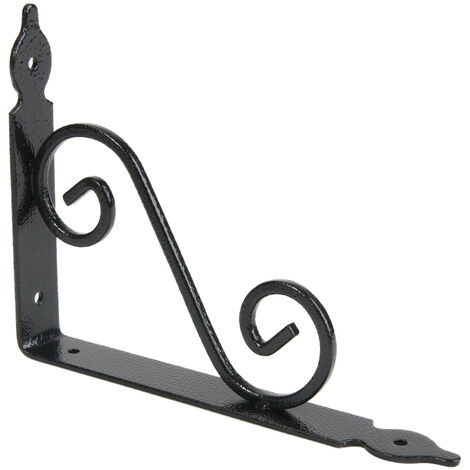 Regalwinkel mit Ornament in schwarz 140 x 110 mm