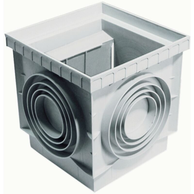 Zeker - Regard rehausse 20x20cm pour branchement des eaux pluviales et système électrique, regard bouche d'évacuation