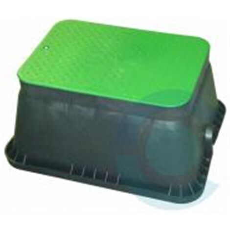 Regard à vanne rectangle 12'' pour arrosage – Dimensions 51 x 36,5 x 30 cm – Fermeture anti-vandalisme pour installation discrète