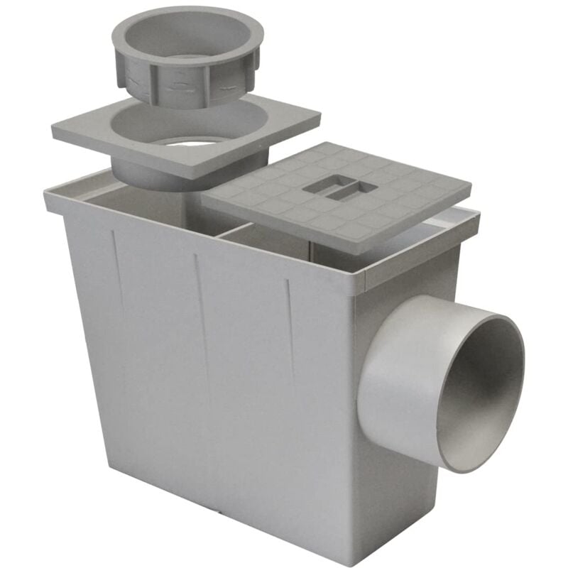 Jardibric - Regard Eaux Pluviales – Évacuation Directe en Pied de Chute de Gouttière – 27 x 22 x 14 cm