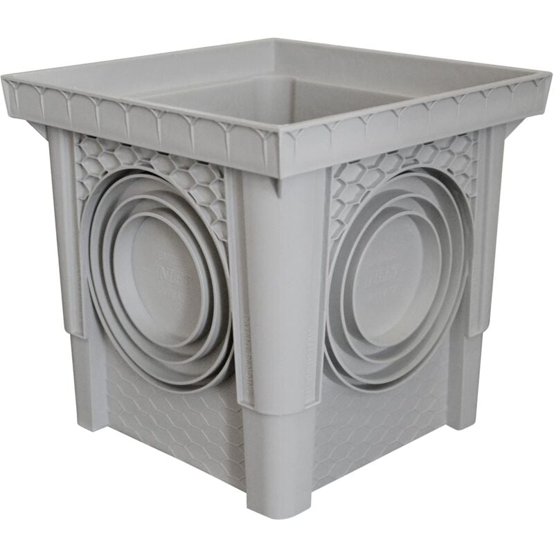Regard / Réhausse Jardibric Collecteur Eaux Pluviales – 20 x 20 cm – Livré sans Couvercle – pvc Résistant