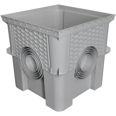 Regard / Réhausse Jardibric – Collecteur des Eaux Pluviales 40 x 40 cm – PVC Robuste – Sans Couvercle