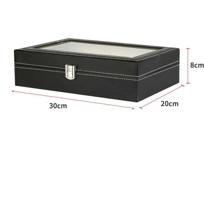 Boîte à Montres Boite de Rangement Présentoir Montres Coffret à Montres Écrin - 10 Coussins
