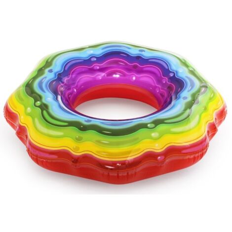 Regenbogenband-Schwimmring 115 cm Bestway 36163