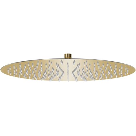 Regenbrause Edelstahl 40 cm Rund Golden
