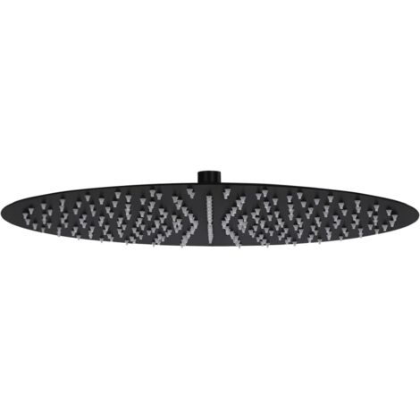 Regenbrause Edelstahl 40 cm Rund Schwarz
