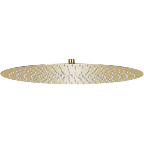 Regenbrause Edelstahl 50 cm Rund Golden