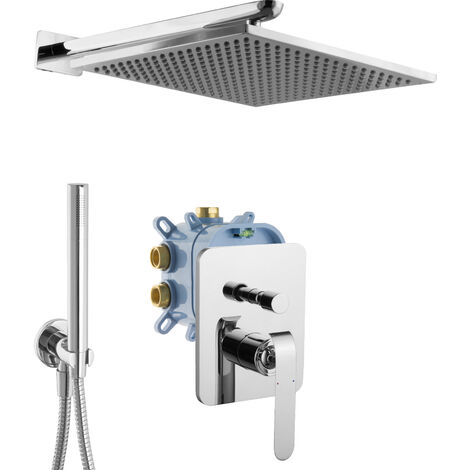 Regendusche Set Komplett 30cm Regenbrause Einhandmischer Unterputz