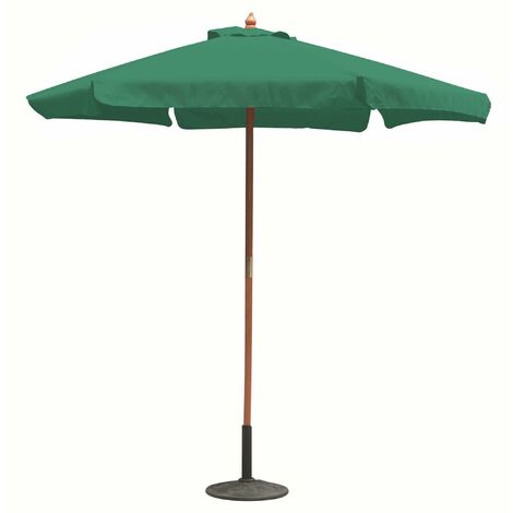 Regenschirm Ø2,5 Meter im Freien mit zentralem Holzpol Pictor - Green