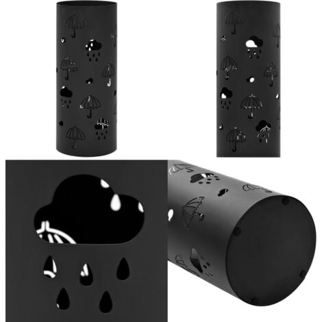 Regenschirmständer Regenschirm-Motiv Stahl Schwarz - Schirmständer -  Schirm Ständer - Home & Living