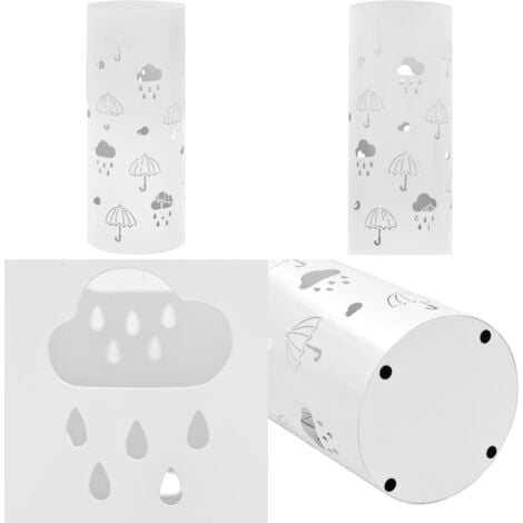 Regenschirmständer Regenschirm-Motiv Stahl Weiß - Schirmständer -  Schirm Ständer - Home & Living