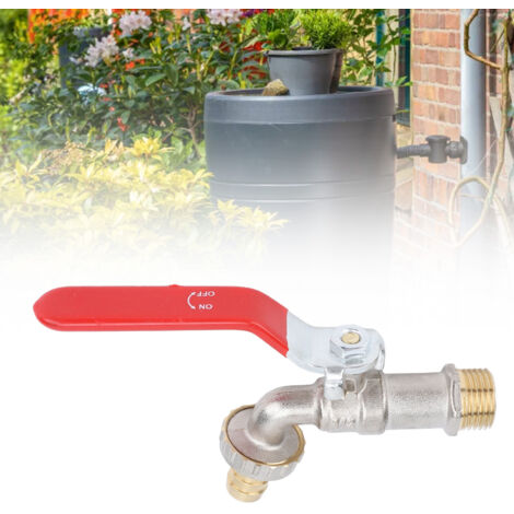 [Regenwasser-Ernte-Set] Professioneller, wassersparender Kupferhahn mit 1/2"-Filter für Wassertanks und Pergolen