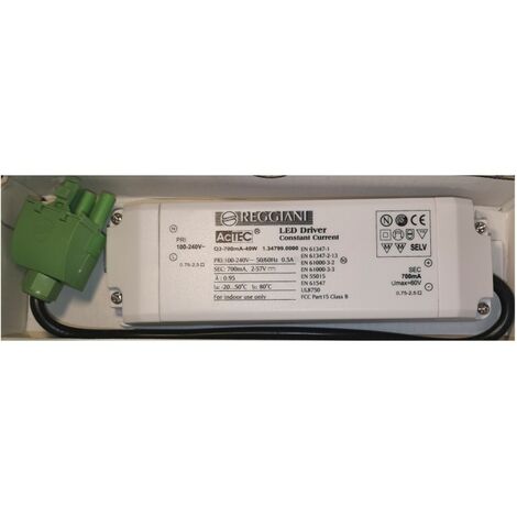 Reggiani 0.30041.0000 Trasformatore LED 8.5W 100-240Vac 50/60Hz 700mA
