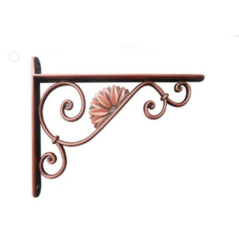 Reggimensola linea barocco perarredo casa in zama 18CM - colore rame anticato - Veca