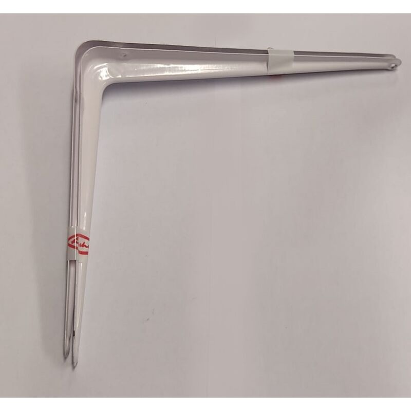 Fischer - coppia reggimensole nervate per arredo casa 300x350MM - colore bianco