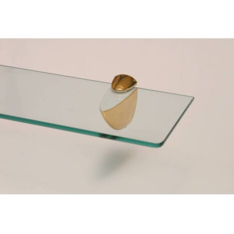 Reggimensola Supporti Per Mensole Vetro 9101 25 Mm  Oro Cm 7,1 Coppia Pellicano