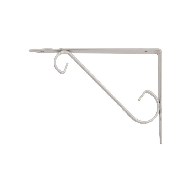 100 Supporti Mensola In Plastica E Metallo - Reggimensola Con Chiodo Ø10mm, Bianchi - Foto 8