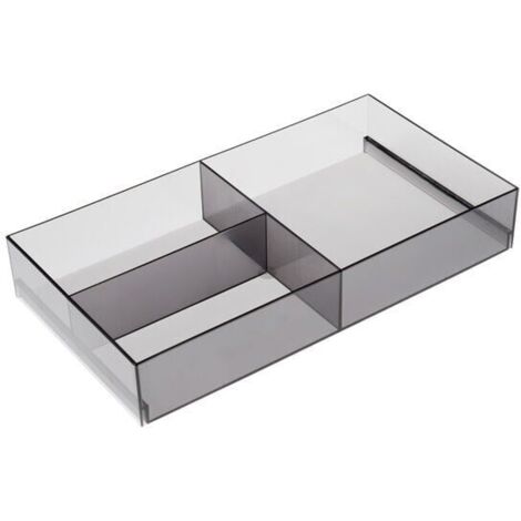 Reggimensola trasparente con supporto elegante in laccato bianco 85x30x52mm - 906 Reggimensola