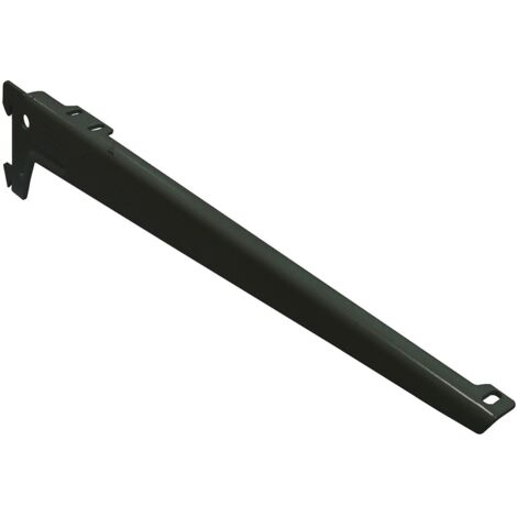 Reggimensole a 2 ganci angolate - 23 cm. - nero