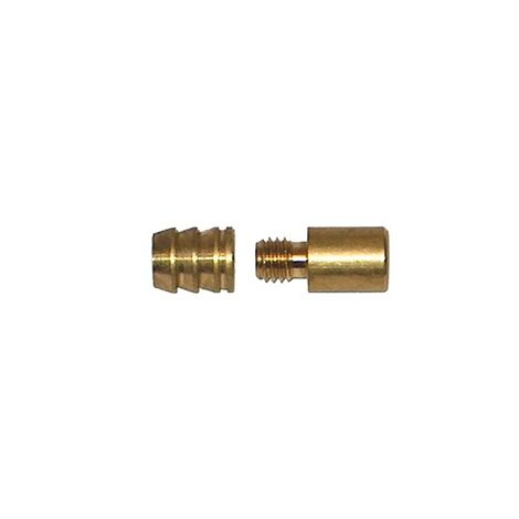 reggipiani con bussola in ottone - ø 7 mm. - ottone nichelato - 8 pz.