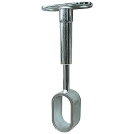 REGGITUBO CENTRALE PER TUBO OVALE mm 15 x 30 - aperto cromato - pz. 1 KONCRETO