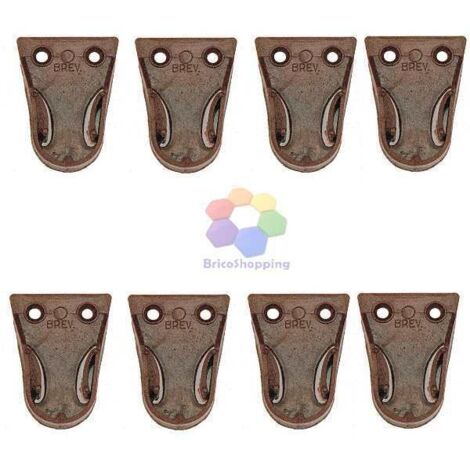 Reggitubo In Plastica Laterale Marrone 8 Pz Per Bastone Armadio Tubo Da 18 Mm