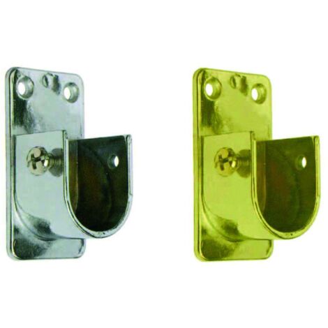 Reggitubo Laterale Ovale per Armadio 15x30 mm - Oro Lucido - 10 pz