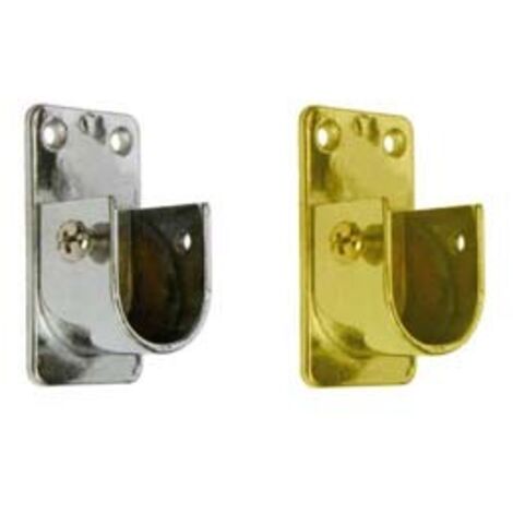 REGGITUBO LATERALE OVALE PER ARMADIO- - mm.15x30, cromato - 10 pezzi
