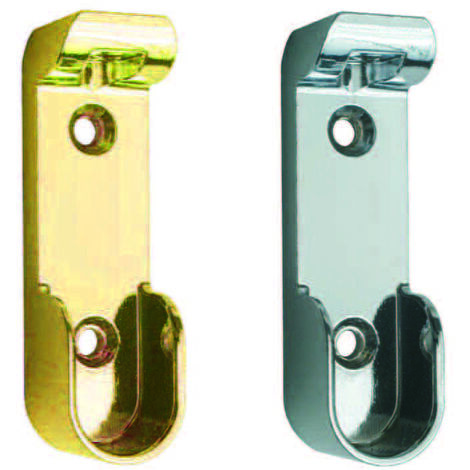 Reggitubo laterale ovale per armadio - Specifiche: in zama nichelata - 25 pz - Colore: Ottone Nichelato