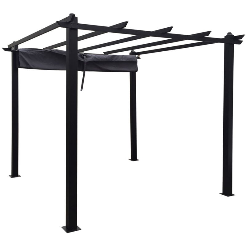 

Concept-usine - Regia: cenador autoportante de 3 x 3 m, estructura de aluminio y lona de poliéster gris - Gris