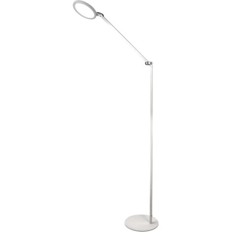 Regina - Lampadaire LED blanc orientable en métal H.135 cm Fabas Luce - Lumière LED 9W intégrée CCT (3000K 4000K 5000K 6000K)