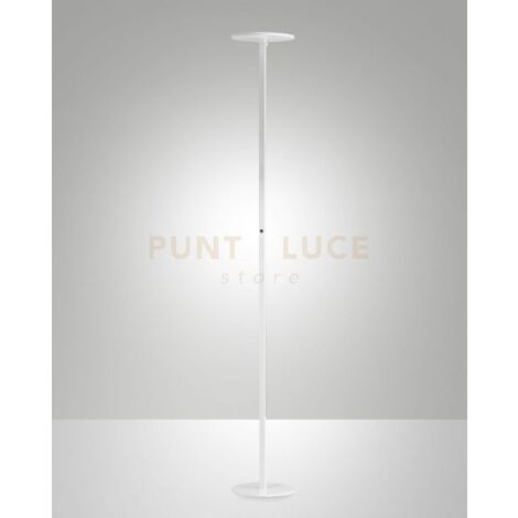 Regina - Piantana a Led rotonda Bianca orientabile in metallo H.180 cm Fabas Luce - Luce a led 35W integrata CCT (3000K-6000K)