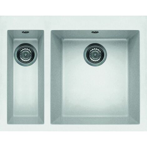 Reginox Quadra 150 Inset 1.5 Bowl Granite Kitchen Sink With Tap Wing White Granitek