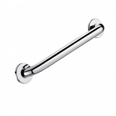 Regiplast – Barre de maintien droite en inox 304 poli brillant – Ø32 mm – Longueur 400 mm – Fixations dissimulées à rosace 3 trous
