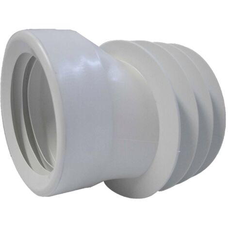 Regiplast – Manchette souple excentrée 100mm pour sortie WC – PVC blanc avec joint inclus – Installation facile et étanchéité optimale