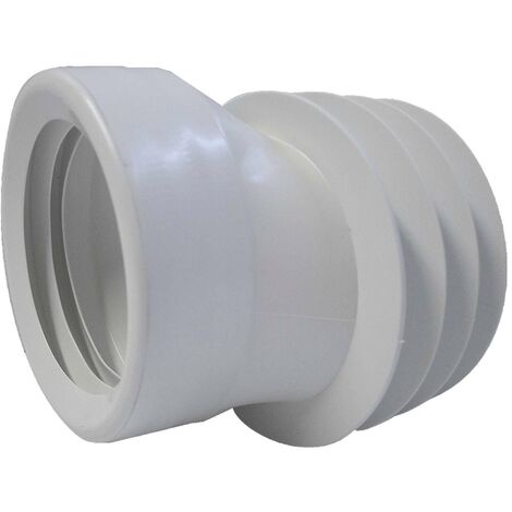 Regiplast – Manchette souple excentrée 100mm pour sortie WC – PVC blanc avec joint inclus – Installation facile et étanchéité optimale