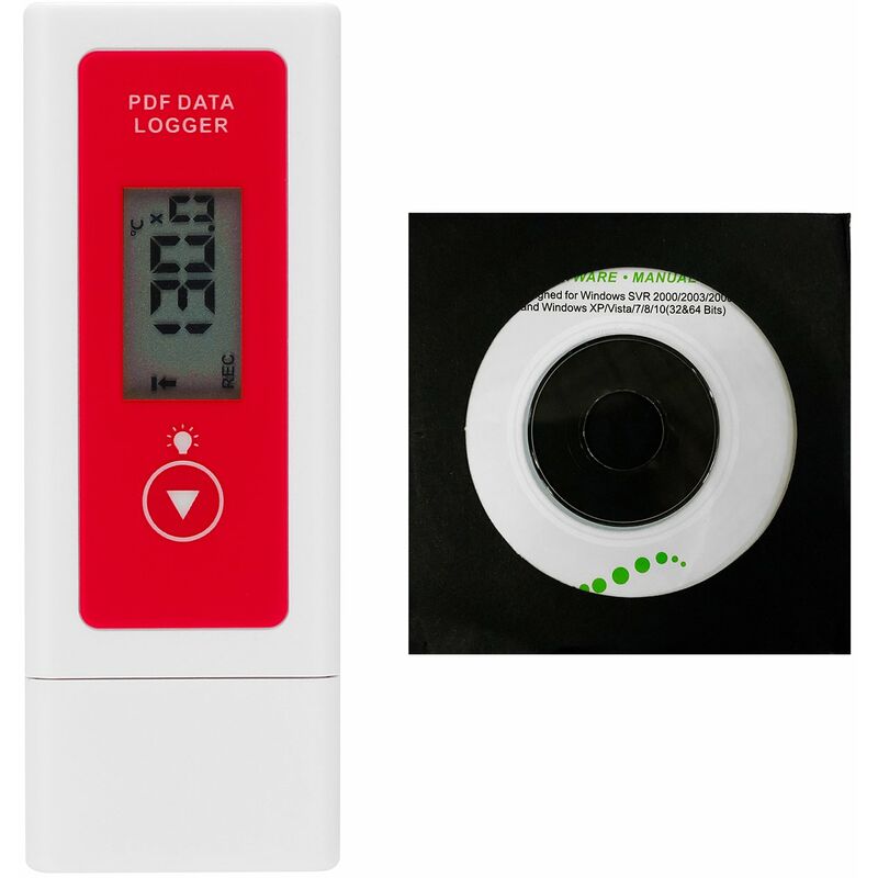 

Happyshopping - Registradores portatiles de temperatura con pantalla LED de alta precision, mini termometro multifuncional de uso domestico,sin sonda