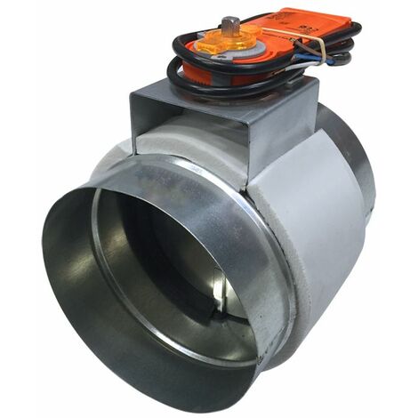 Registre motorisé 160 mm avec servomoteur extra-plat 230V – Acier galvanisé pour ventilation et climatisation – REGIMOTO160 – Baillindustrie