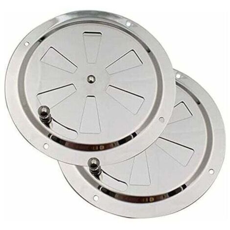Registres, grilles et bouches d'aération Grille de Ventilation Ronde, Grille d'aération 125 mm en Acier Inoxydable Conduit Moustiquaire Grille D'évacuation Air Entrant Air Evacué Ventilation Volets Ré