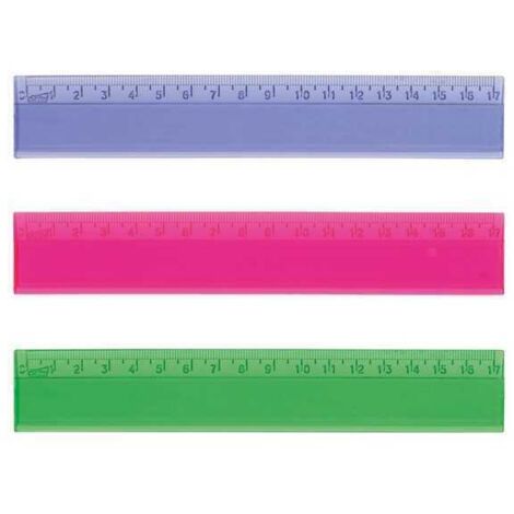 Regla 17cm de Clasicos Papeleria (st25)