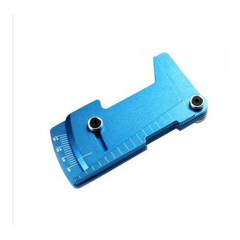 Regla ajustable Ajustar la altura del coche RC y la inclinación de la llanta Herramienta de hobby de 15 grados CNC RC Car 1/8 1/10 1pcs Azul