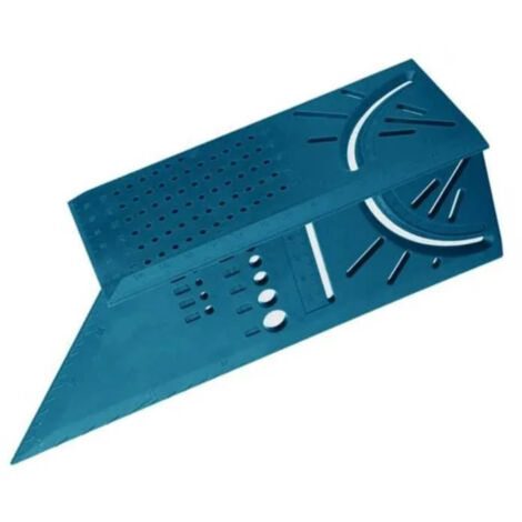 Regla angular de plástico de 200x60 mm con doble graduación, medición precisa, para carpintería y bricolaje.