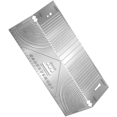 Regla angular plegable de acero cuadrada de 90 grados, regla angular, herramienta de dibujo, regla de dibujo de arco grande de 20 a 100 grados.