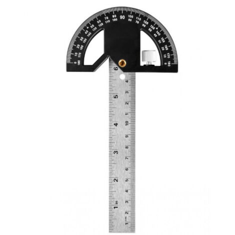 Regla angular y transportador magnético para carpintería, 304 mm, transportador de ángulos de 0 a 180° para marcar y dibujar medidas.
