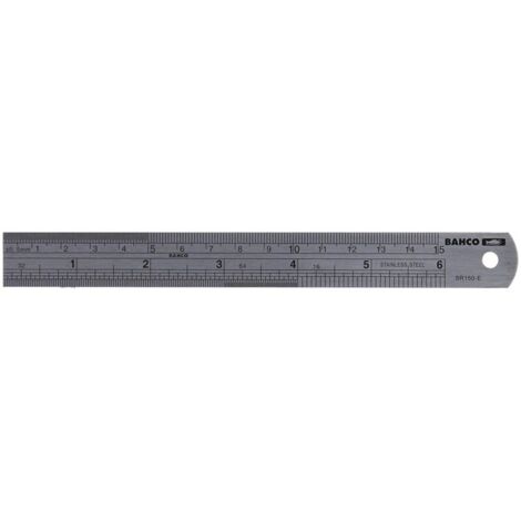 Regla Bahco acero inoxidable 15 cm marcas permanentes