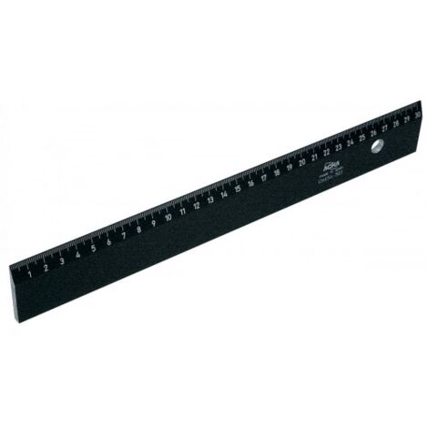 REGLA BISELADA DE ALUMINIO NEGRO MILIMETRADA 1.500X40X5MM - ACHA