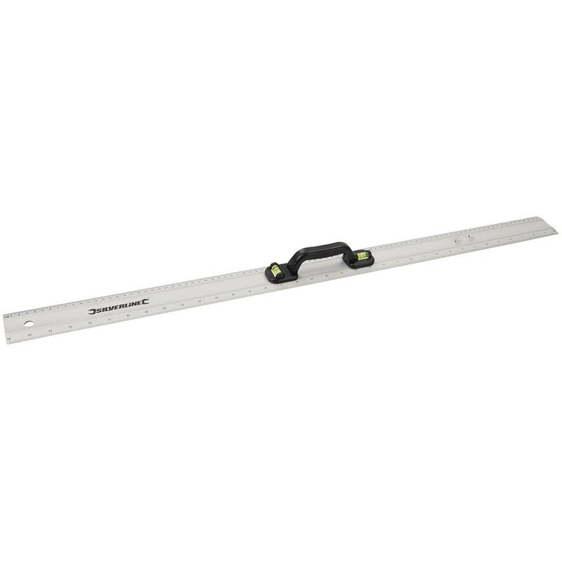 Silverline - Regla con nivel de 2 burbujas 900 mm